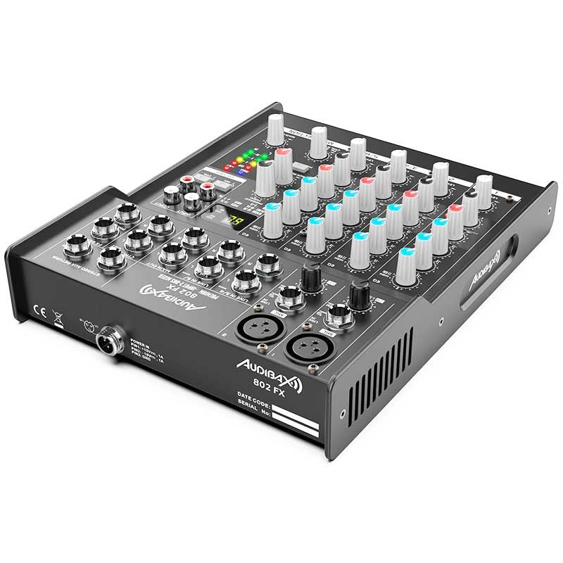 AUDIBAX 802 FX - Mesa de mezclas 6 canales y efectos - Tempo Shop