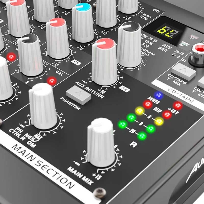 AUDIBAX 802 FX - Mesa de mezclas 6 canales y efectos - Tempo Shop