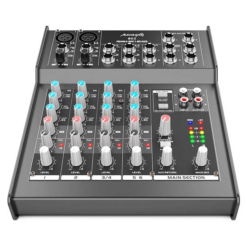 Audibax 802 - Mesa Mezclas 6 Canales - Tempo Shop