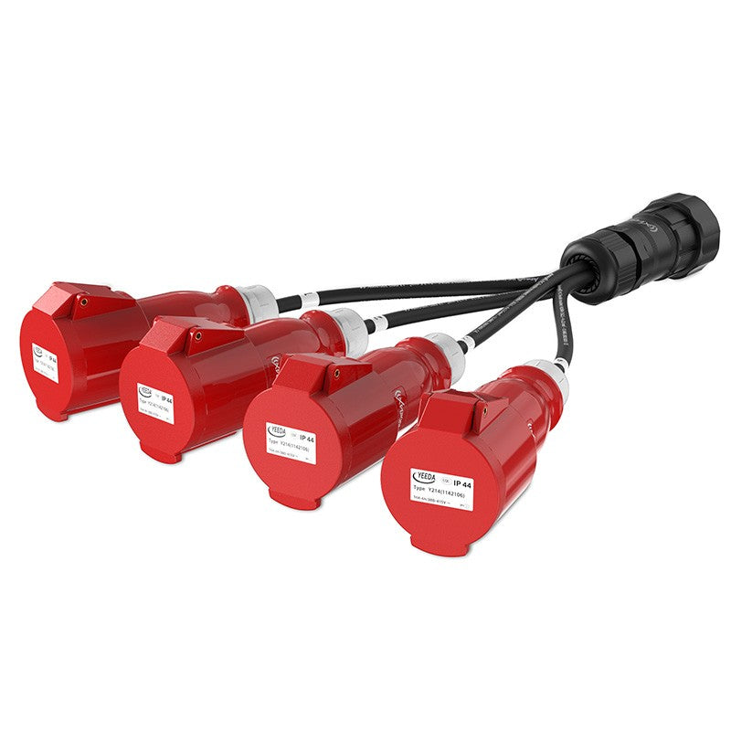 Audibax A-SCP-M-4CEE4P-F-25 - Cable Adaptador Socapex a 4 CEE