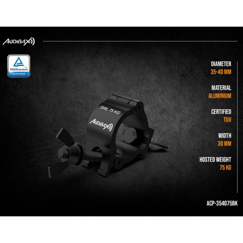 Audibax ACP - 354075BK - Abrazadera Truss 35 - 40mm 75Kg - Tempo Shop