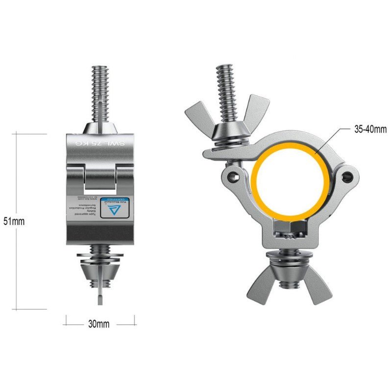 Audibax ACP - 354075S - Abrazadera Truss 35 - 40mm 75 kg - Tempo Shop