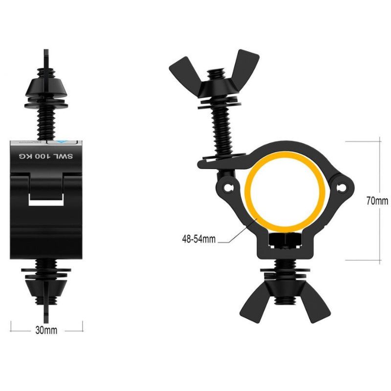 Audibax ACP - 4852100BK - Abrazadera Truss 48 - 52mm color negro 100Kg - Tempo Shop