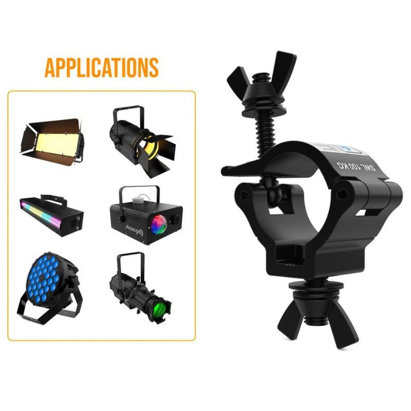 Audibax ACP - 4852100BK - Abrazadera Truss 48 - 52mm color negro 100Kg - Tempo Shop