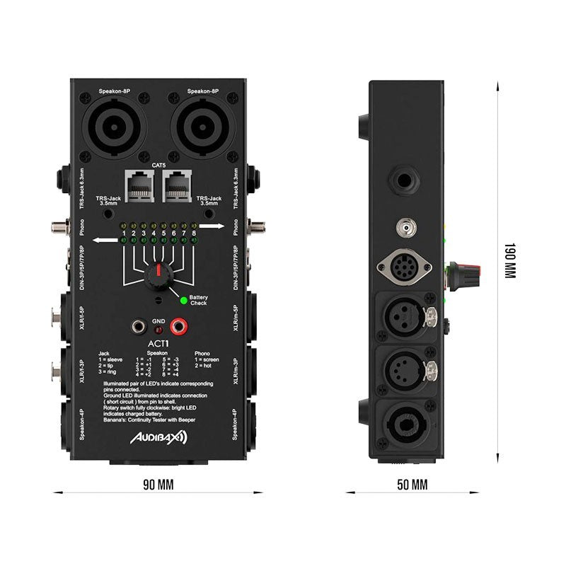 Audibax ACT1 - Probador de cables multiconexión - Tempo Shop