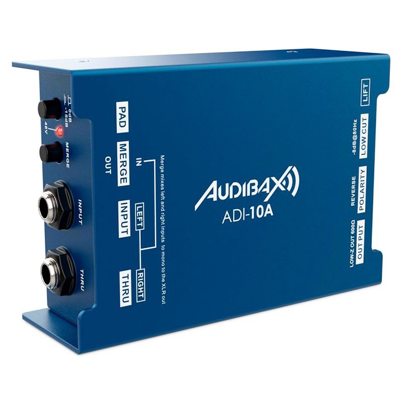 Audibax ADI - 10A - Caja DI Activa 48V con Alimentación Phantom - Tempo Shop