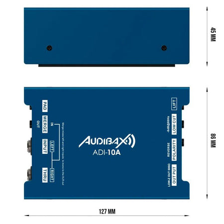Audibax ADI - 10A - Caja DI Activa 48V con Alimentación Phantom - Tempo Shop