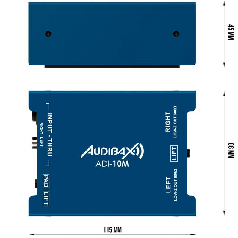 Audibax ADI - 10M - Caja DI Pasiva de 2 Canales - Tempo Shop