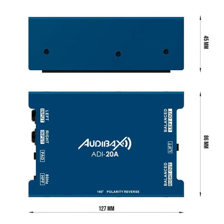 Audibax ADI - 20A - Caja DI Activa 48V con Alimentación Phantom - Tempo Shop