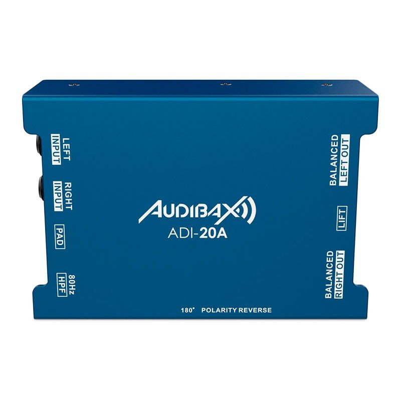 Audibax ADI - 20A - Caja DI Activa 48V con Alimentación Phantom - Tempo Shop
