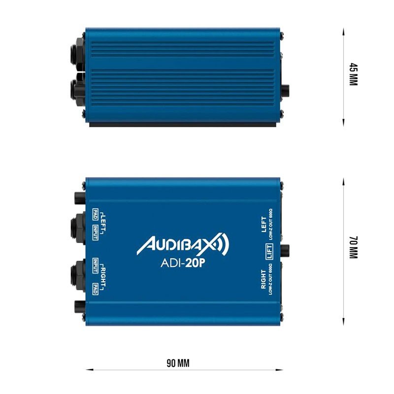 Audibax ADI - 20P - Caja DI Pasiva de 2 Canales - Tempo Shop