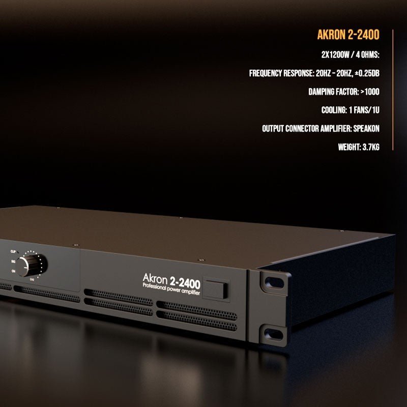 Audibax Akron 2 - 2400 - Amplificador de Potencia Digital - Tempo Shop