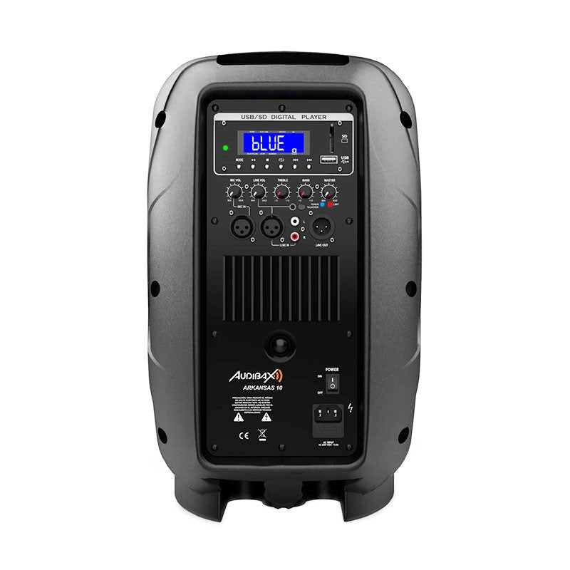 Audibax Arkansas 10 - Altavoz Profesional Bluetooth 10" USB, 400W - Tempo Shop