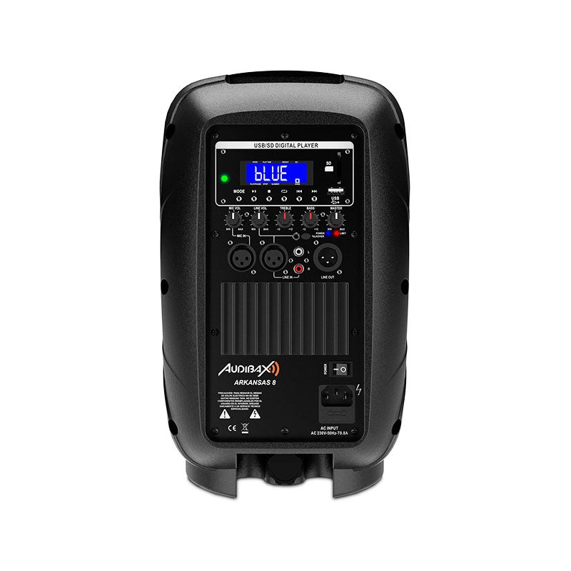Audibax Arkansas 8 - Altavoz Profesional Bluetooth 8" USB, 150W - Tempo Shop