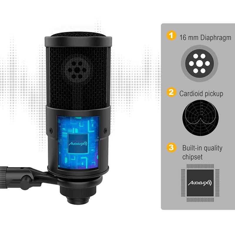 Audibax AT2020 - Micrófono Estudio Profesional Condensador - Tempo Shop