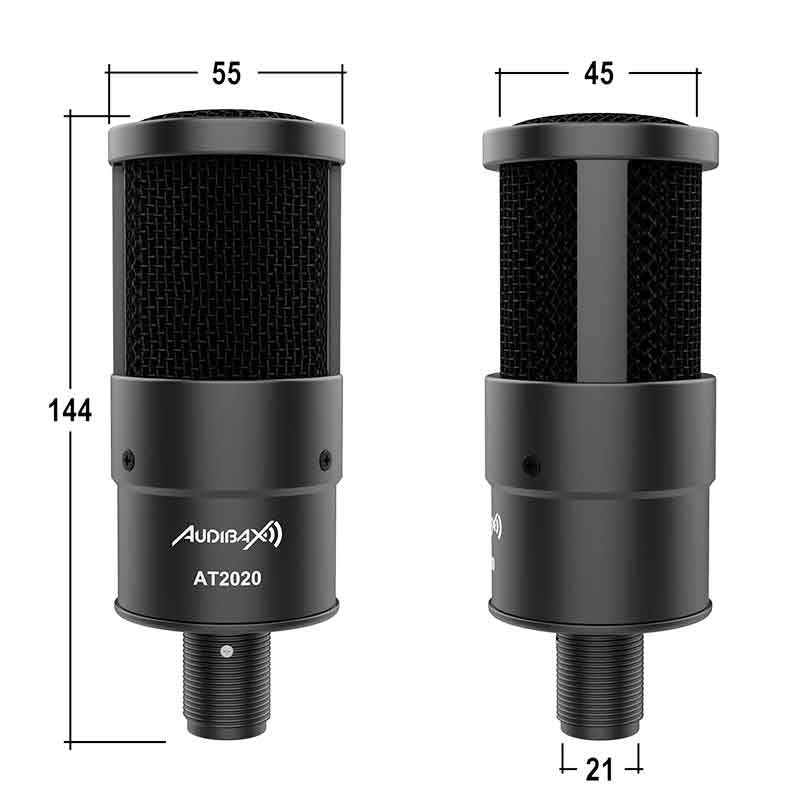 Audibax AT2020 - Micrófono Estudio Profesional Condensador - Tempo Shop