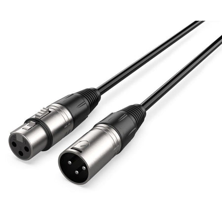 Audibax Silver 10144995 - Cable XLR Macho a XLR Hembra 50cm Negro - Tempo Shop