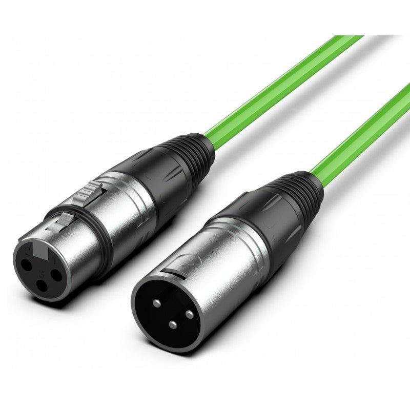Audibax Silver 10145022 - Cable XLR M - XLR H 15m Verde - Tempo Shop