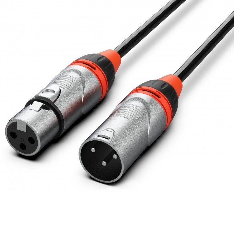 Audibax Pro 10145060 - Cable XLR M a XLR H 6m Negro - Tempo Shop
