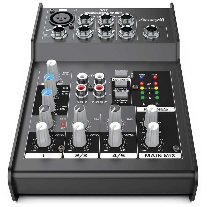 Audibax 502 - Mesa Mezclas 5 Canales - Tempo Shop