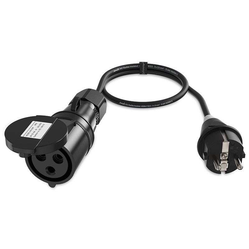 Audibax A-SC-CEE3P-25 - Cable Adaptador Schuko a CEE 1m - Tempo Shop