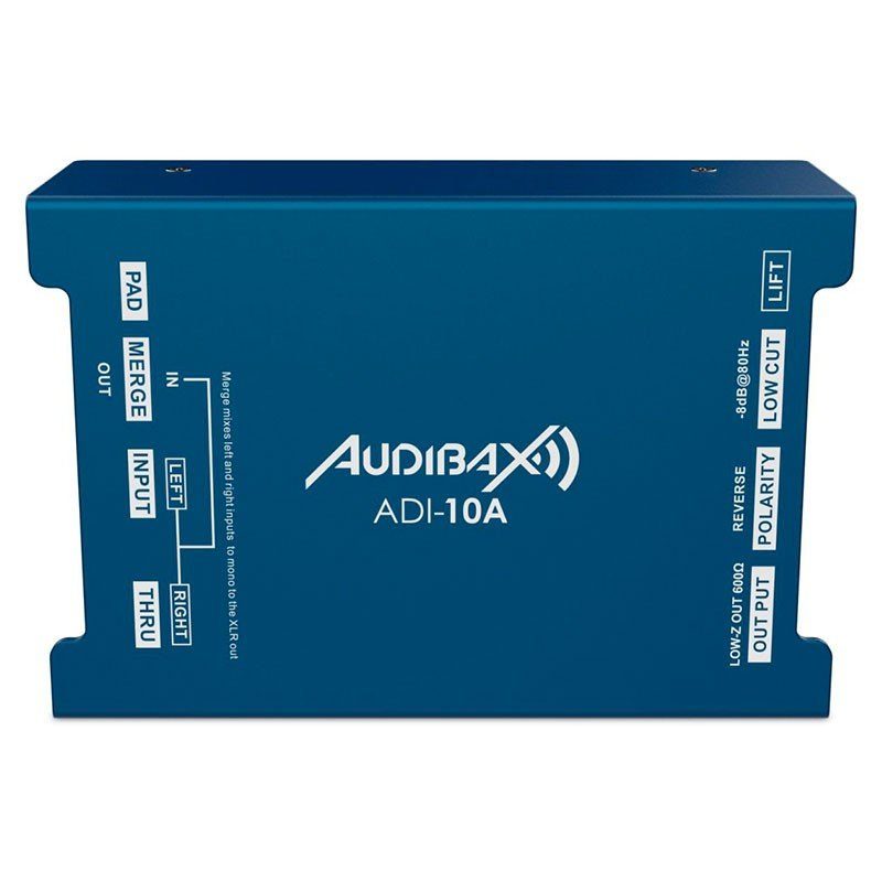 Audibax ADI - 10A - Caja DI Activa 48V con Alimentación Phantom - Tempo Shop