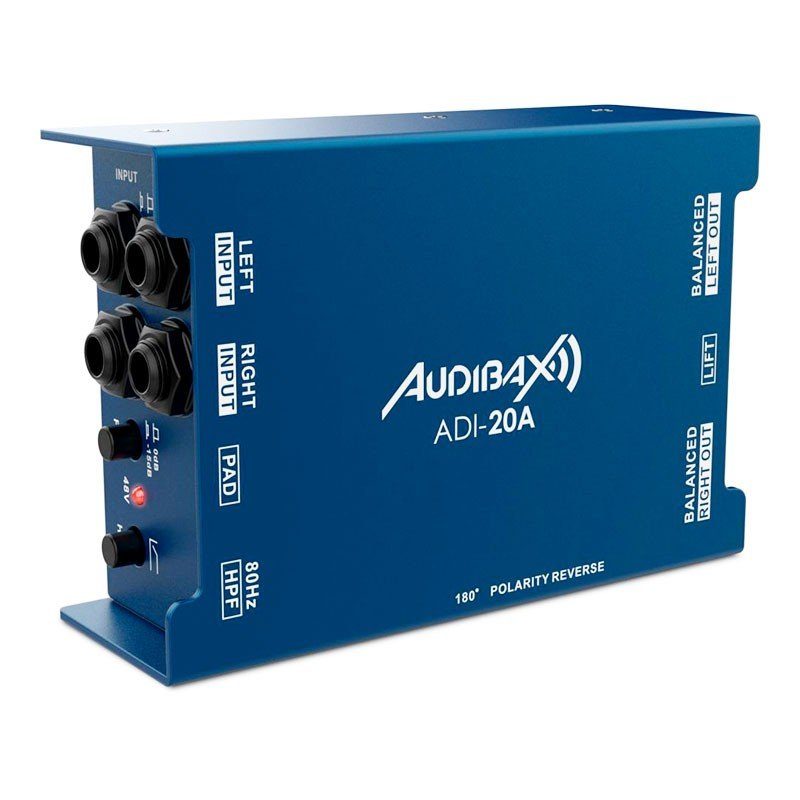 Audibax ADI - 20A - Caja DI Activa 48V con Alimentación Phantom - Tempo Shop