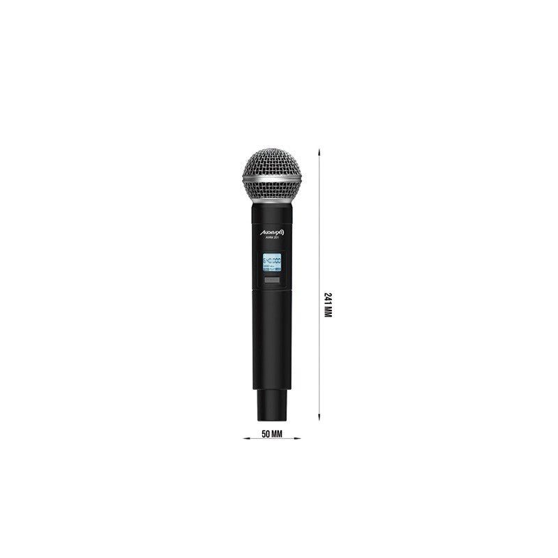 Audibax AWM 201 - Sistema Inalámbrico Micrófono de Mano de 2 Canales UHF - Tempo Shop