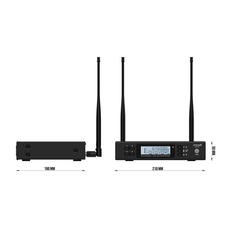 Audibax AWM 401 - Sistema Inalámbrico Micrófono de mano de 4 Canales UHF - Tempo Shop