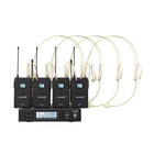 Audibax AWM 403 - Sistema Inalámbrico Micrófono diadema de 4 Canales UHF - Tempo Shop