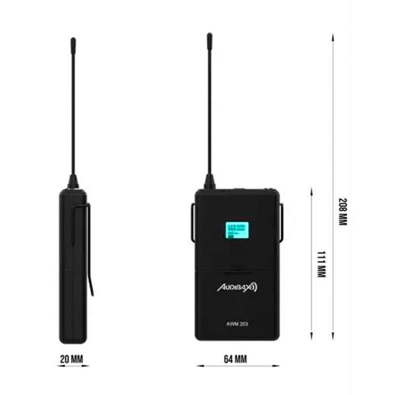 Audibax AWM H1T - Micrófono Inalámbrico de Diadema UHF con Petaca - Tempo Shop