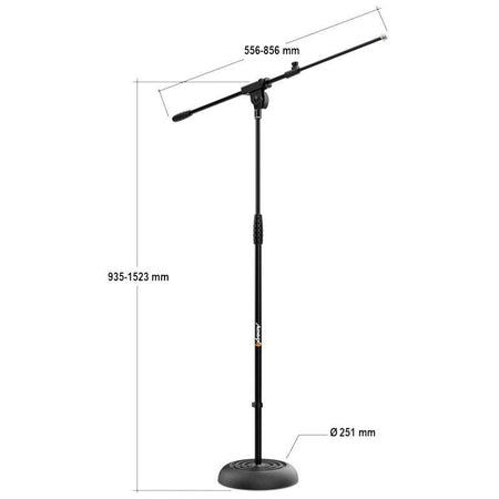Audibax Base 10 - Pie de micro base redonda tipo Jirafa color negro - Tempo Shop