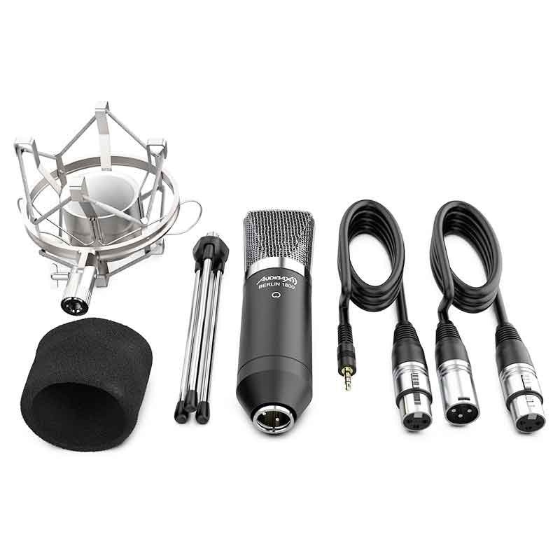 Audibax Berlin 1800 Silver - Pack micro Studio Gran Diafragma - Tempo Shop