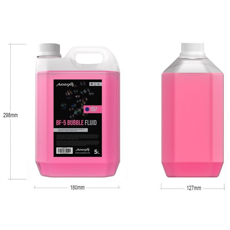 Audibax BF - 5 Bubble Fluid - Liquido Burbujas 5L - Tempo Shop