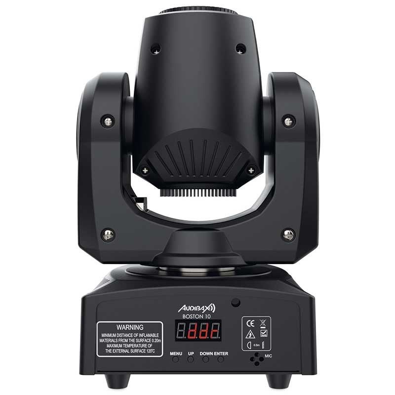 Audibax Boston 10 - Cabeza Móvil Disco Led 10WBlanco + 7 Colores 7 Gobos Fijos + Spot - Tempo Shop