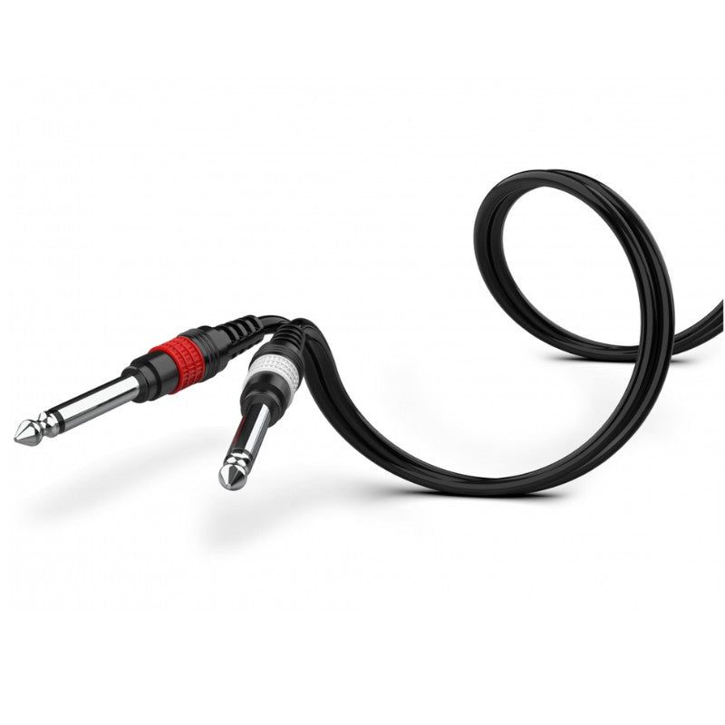 Audibax Bronze 10093063 - Cable Minijack Stereo a 2 Jack Mono 3m Negro - Tempo Shop