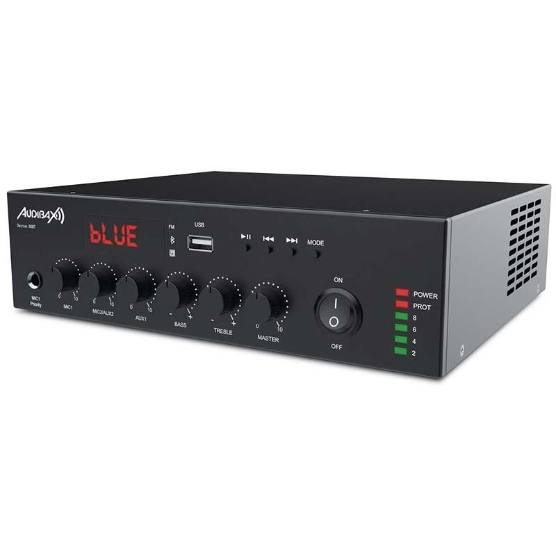 Audibax Dayton 60BT - Amplificador Línea de 100V y 4 - 16 Ω - 60W USB, FM y Bluetooth - Tempo Shop