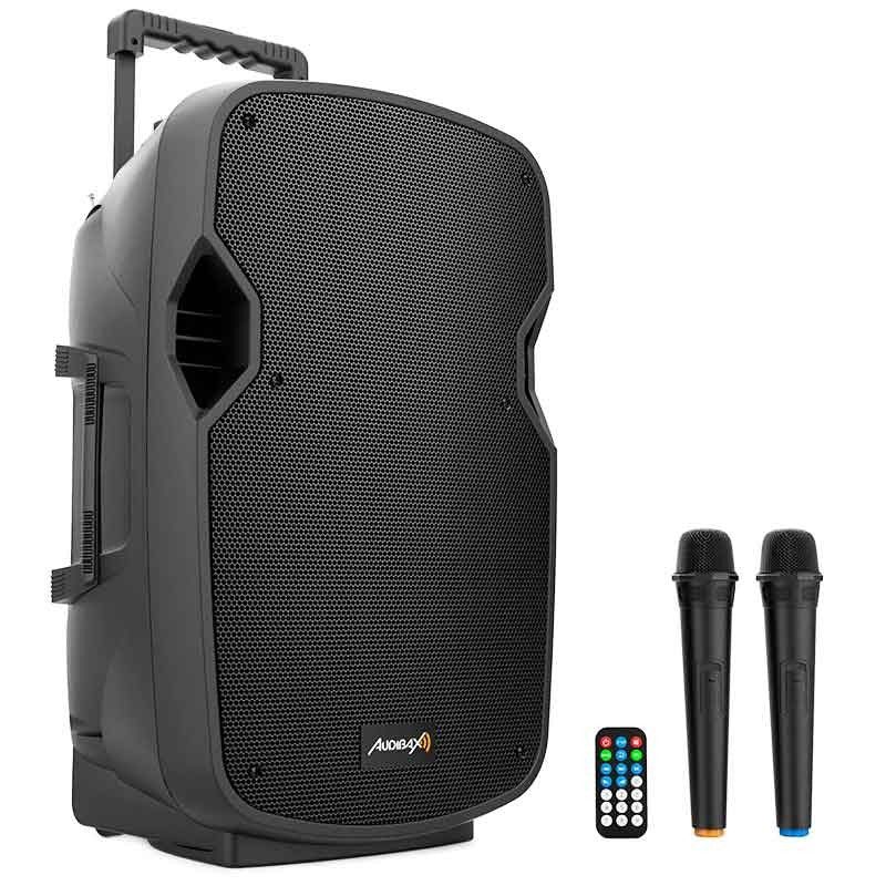 Audibax Denver 12 - Altavoz PA Portátil con 2 Micros y Batería - Tempo Shop