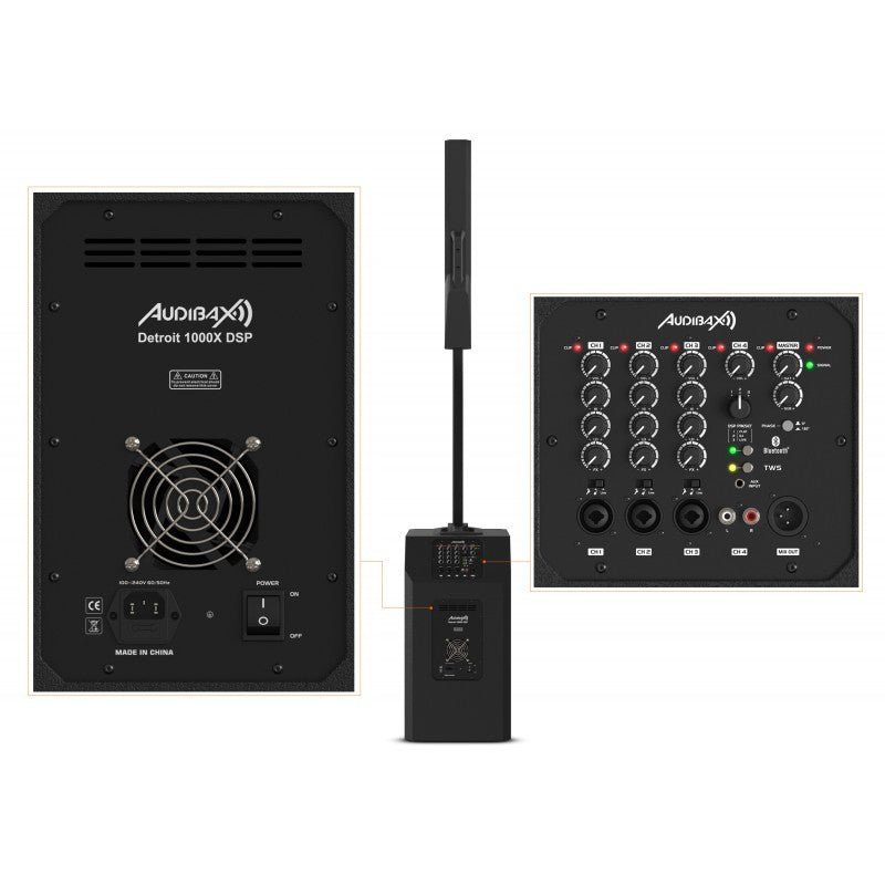 Audibax Detroit 1000X DSP - Altavoz Columna PA 1000W - Tempo Shop
