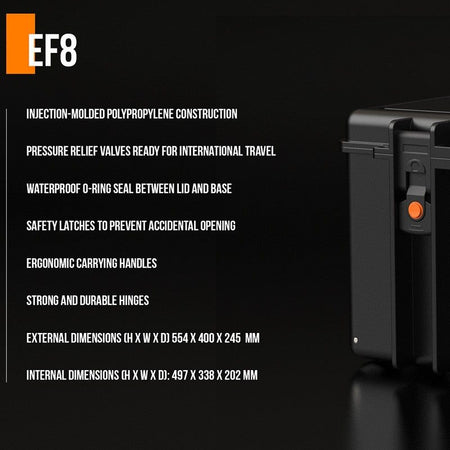 Audibax EF8 - Maletín Multiuso con Espuma Moldeada Negro - Tempo Shop