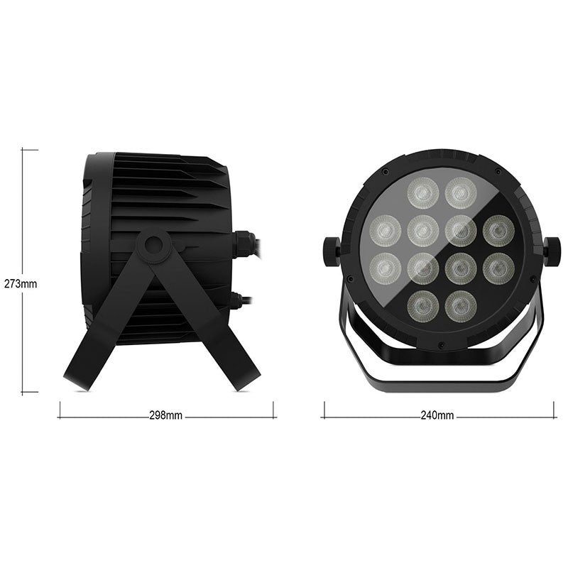 Audibax Event Water 144 - Foco Par LED IP65 Exterior + Batería 144W RGBWAUV - 6 en 1 - Tempo Shop