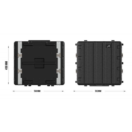 AUDIBAX FA51-10U - Maleta Rack Flightcase de 19 Pulgadas y 10 Unidades en Polietileno - Tempo Shop