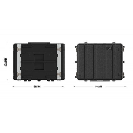Audibax FA51-8U - Estuche Rack Flightcase de 19" y 8 Unidades en Polietileno - Tempo Shop