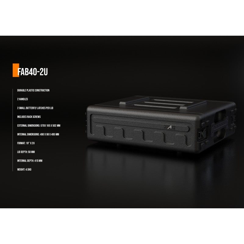 Audibax FAB40 2U - Rack Case 19" de Polietileno con Estructura Reforzada - Tempo Shop