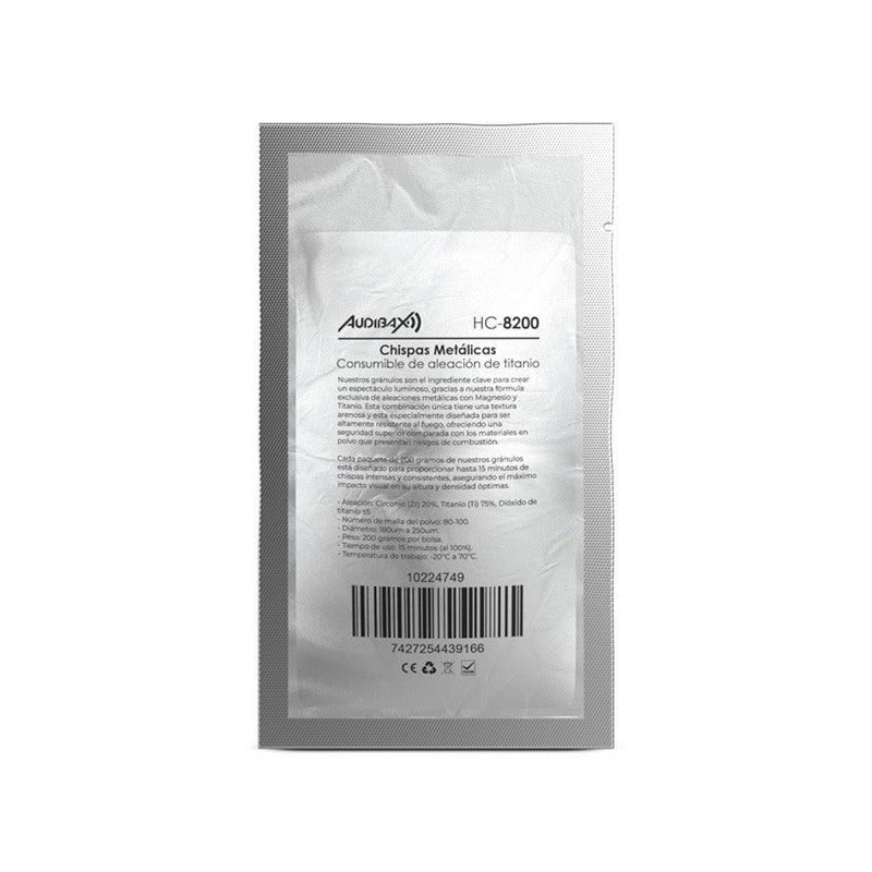 Audibax HC - 8200 - 200g Consumible para Máquinas de Fuego Frio - Chispas - Tempo Shop