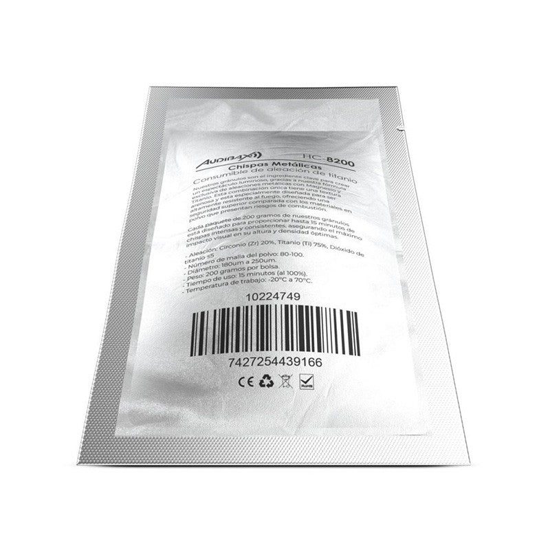 Audibax HC - 8200 - 200g Consumible para Máquinas de Fuego Frio - Chispas - Tempo Shop