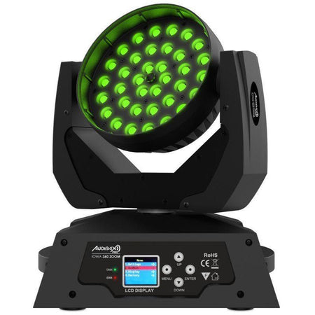 Audibax 10242473 - Kit 2 Cabezas Audibax Iowa 360 Zoom 2 Unidades + Flightcase Doble a Medida - Tempo Shop