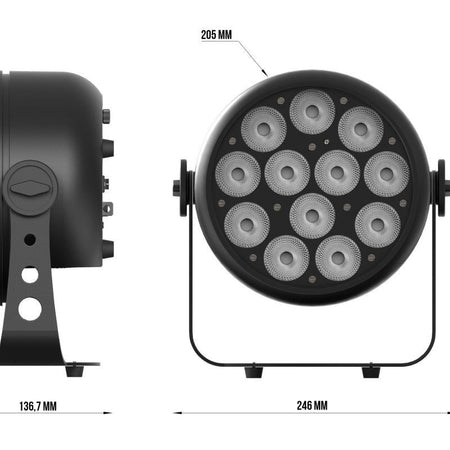 Audibax Irwin 120 - Foco Par LED 120w RGBW 4in1 - Tempo Shop
