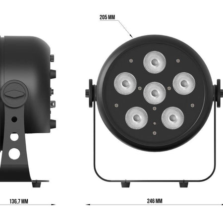 Audibax Irwin 60 - Foco Par LED 60w RGBW 4in1 - Tempo Shop