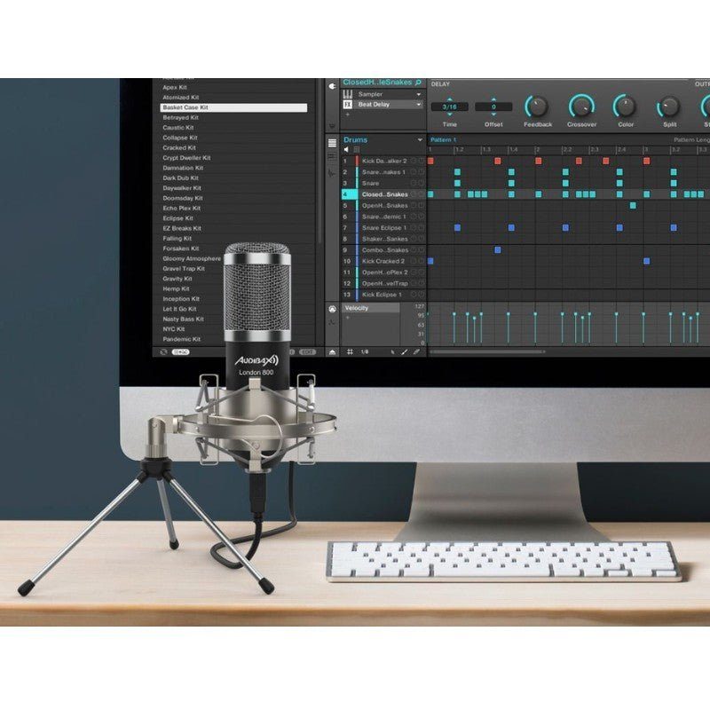 Audibax London 800 USB Silver - Pack Micrófono USB Pack para Podcast / Grabación / Gamers - Tempo Shop